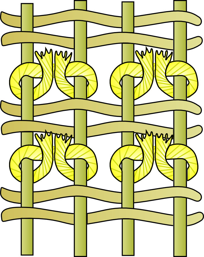 Schematic of the symmetric Ghiordes knot