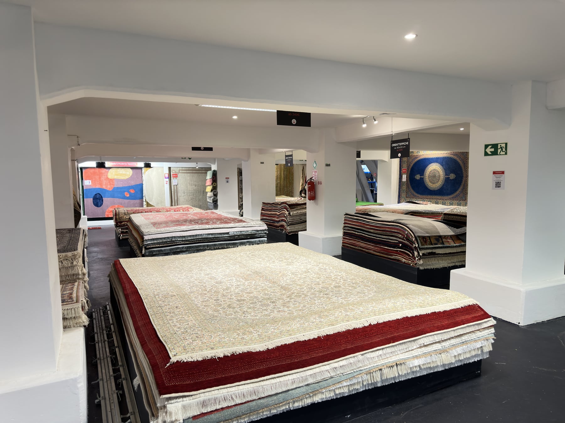 Sorted rugs in a Hamburg warehouse