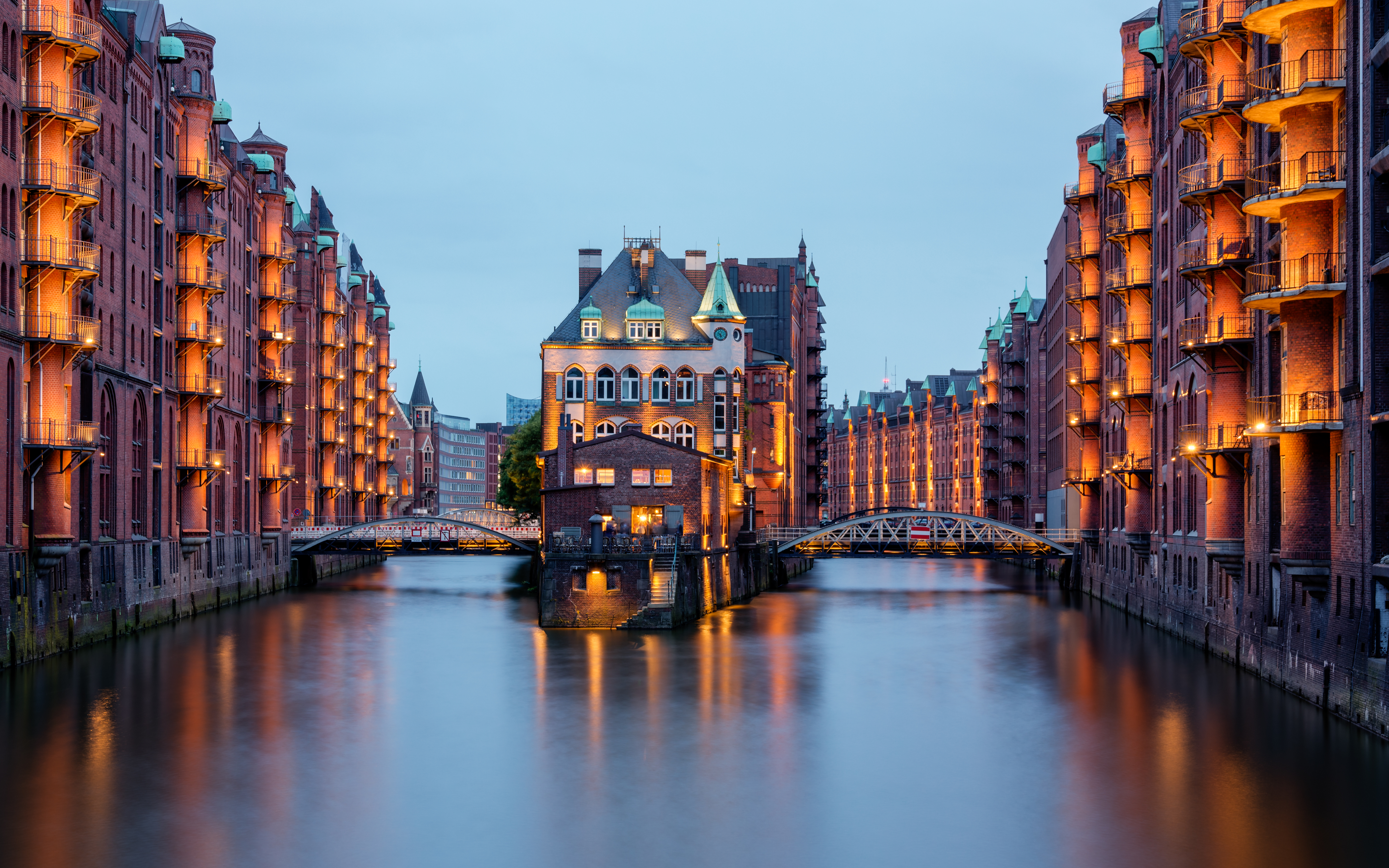 Wasserschloss der Hamburger Speicherstadt, heutige Aufnahme
