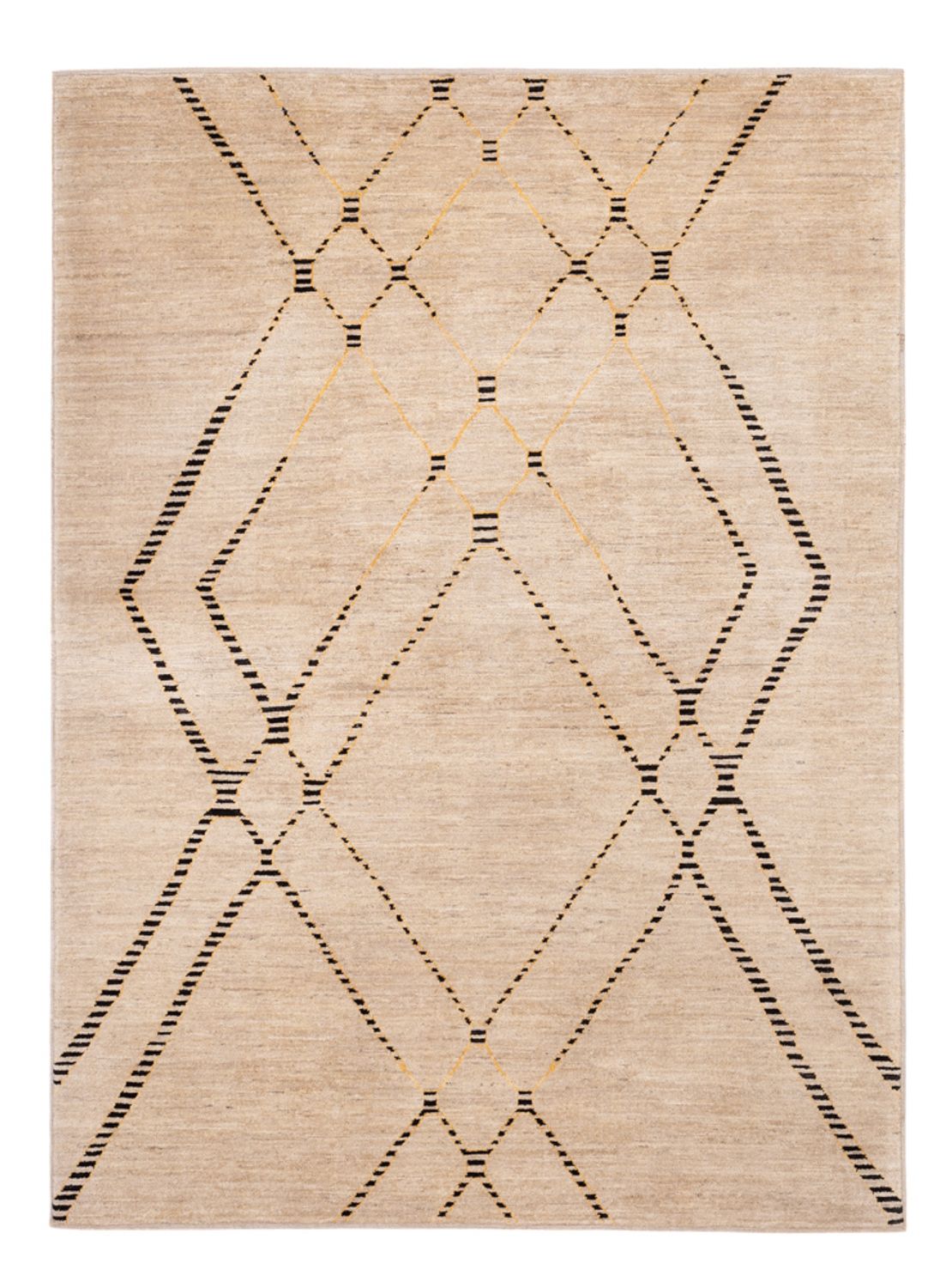 Berber 232 × 170 cm — beige, Rautenmuster