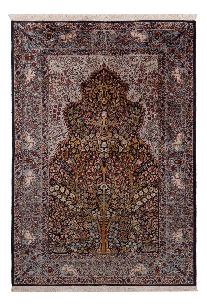 Seta del Kashmir-Teppich
